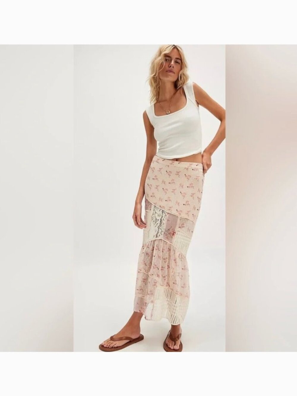 Free People Daniella Lace Maxi Skirt. NWT M ($128)